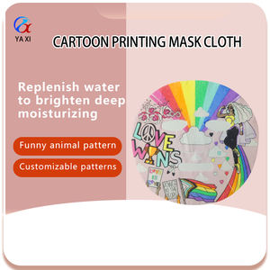 Y154-16 Masque facial en feuille de fibre végétale à motif personnalisé « Love Wins » avec impression de personnage de dessin animé animal amusant pour le <span class=keywords><strong>soin</strong></span> de la peau - Product Image 3