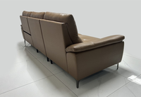 Canapé sectionnel inclinable électrique trois places en cuir pleine fleur avec dossier multi-angles et port de charge USB pour home cinéma