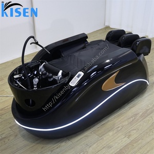 KISEN Professional Electric Massage Salon Shampoo <b>Bed</b> Barber Shop Head Therapy Water Circulation Steamer Shampoo <b>Bed</b> - Product Image 5