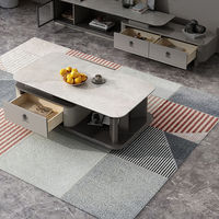 Nouveauté 2024 - Ventes chaudes - Design de luxe tendance - Vente en gros - Grand meuble TV en bois - Ensemble de meubles de salon - Table basse moderne pour la maison