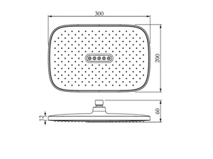 SH-20023 Ensemble de douche supérieur noir en ABS rectangulaire Offre Spéciale Option économique pour une utilisation en hôtel - Product Image 3