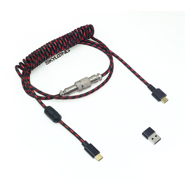 Skyloong Aviator USB C Keyboard Coiled Cables for Mechanical Keyboard and Smart Phone
