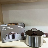 Ventes en gros de casseroles de cuisine de haute qualité, neuves, en acier inoxydable 304 premium avec revêtement antiadhésif en titane 18/10
