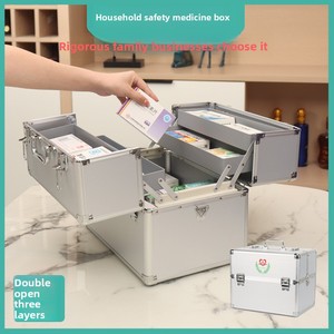 Boîte médicale portable à double ouverture de 18 pouces, grande boîte à médicaments familiale de 14 pouces, boîte à médicaments d'urgence multi-couches de 16 pouces - Product Image 3