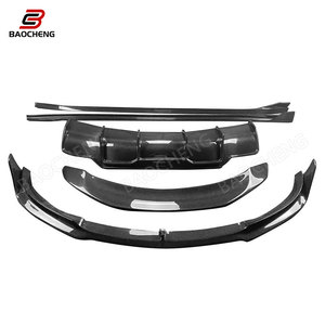 Kit bodi serat karbon, Bumper Spoiler rok samping bumper belakang <span class=keywords><strong>diffuser</strong></span> bibir depan gaya V untuk Tesla <span class=keywords><strong>Model</strong></span> <span class=keywords><strong>3</strong></span> - Product Image 1