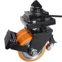 Roda Kontainer Pengiriman Baja Nylon Polyurethane 3T 5T 10T dengan Twistlock dan Rem, Tahan Lama, Peredam Guncangan