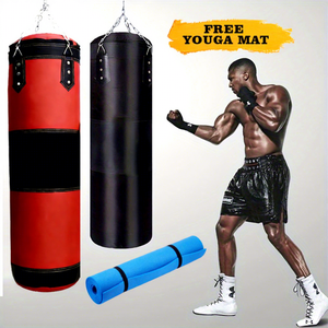 Sac de frappe en PU robuste et écologique de 2 kg avec semelle en cuir pour l'entraînement au kickboxing et au MMA - Product Image 1