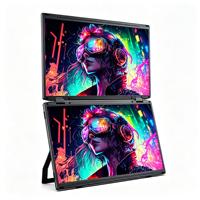 Extenseur d'écran triple ultra-fin pour ordinateur portable M4 15,6 pouces IPS 1080p, double moniteur, faible lumière bleue, plug-and-play, aucun pilote requis