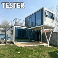 Cabane portable préfabriquée de style Apple avec 1 chambre, salon et salle de bain, maison modulaire multifonctionnelle de petite taille