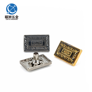 כפתור לחצן 4 חלקים מצופה אבץ בהתאמה אישית של Lianxu, ידידותי לסביבה, בצבע זהב, עם לוגו מובלט, לבגדי ג'ובה - Product Image 4