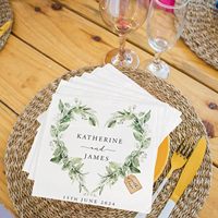 Serviettes en papier personnalisées avec logo pour restaurants, hôtels, bars, pubs, cafés – Mouchoirs en papier en pure pâte de bois vierge pour cocktails – Lot de serviettes