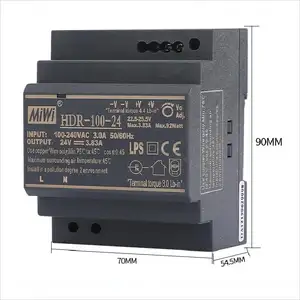 MiWi HDR-100-24 100w 24v single output din rail model switching power supply
