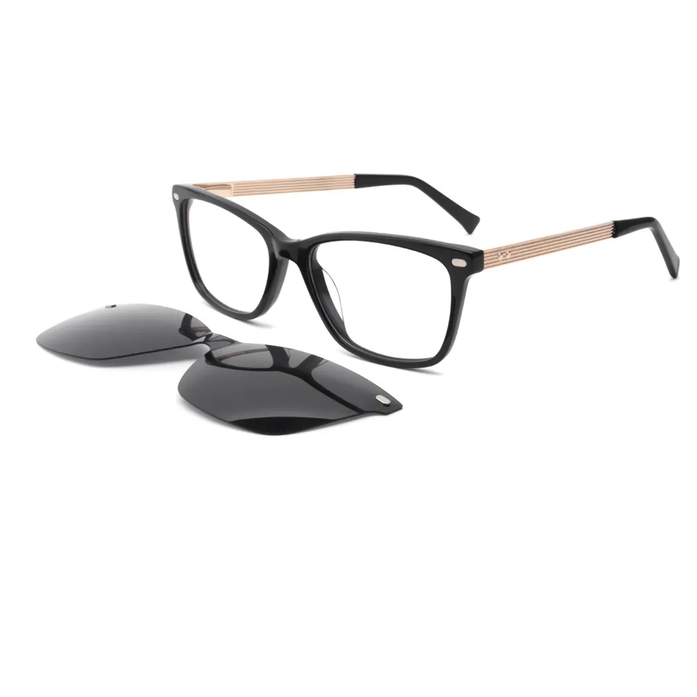 แว่นตาดีไซน์จากอิตาลี,กรอบแว่นสายตาแบบออปติคอล Mazchelli คลิปแม่เหล็ก OEM Acetate สำหรับแว่นกันแดด
