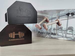 Penyangga Dip kayu padat kemasan 2 "tiang paralel berdiri dorong untuk latihan <span class=keywords><strong>Calisthenics</strong></span> kekuatan tubuh atas latihan penggunaan rumah - Product Image 4