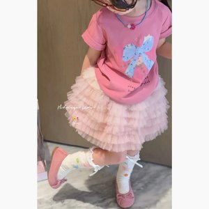 Tongxingyuan Gradient Mesh Skirt A-Line Puffy Layered Solid Color For Girls Spring Summer 2026 - Product Image 3
