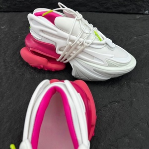 Chaussures de sport unisexes en cuir véritable bleu ardoise à bout fermé, lacées, faites à la main, confortables, légères, anti-odeur, sécuritaires - Product Image 5