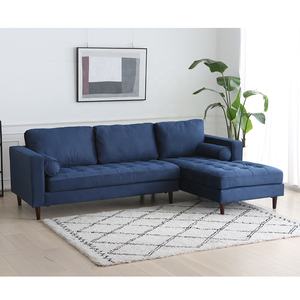 Productor personalizar sala de estar azul marino sofá seccional en forma de L sofá conjunto - Product Image 4