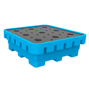 Contenitore di Ritenzione in Polietilene Blu da 1000 L per Stoccaggio Industriale - Product Image 1