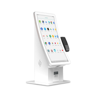 Pantalla de Señalización Digital Android de 23.6 Pulgadas con SDK y Lector de Códigos de Barras para Kiosco de Pago en Restaurantes de Comida Rápida