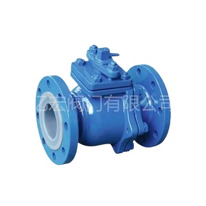 Válvula de bola con revestimiento de fluoropolímero de 4 pulgadas, tipo manual fijo, resistente a la corrosión de líquidos químicos - Product Image 3