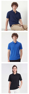 Camisas de Hombre de Talla Grande de Poliéster de Secado Rápido, Lisas, Transpirables, Tejidas, con Logotipo Personalizado, Camiseta de Golf para Hombre - Product Image 4