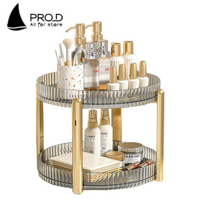 Boîte <span class=keywords><strong>de</strong></span> rangement multifonctionnelle à double couche rotative domestique - Product Image 2