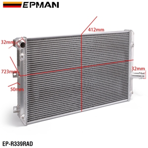 EPMAN-Radiador de refrigeración de 2 filas para VW Golf <span class=keywords><strong>GTi</strong></span>/MK5/A5 MT 06-10, de aluminio, doble núcleo, de carreras, de aluminio completo, de 2 filas, para VW <span class=keywords><strong>GTi</strong></span>/MK5/A5 MT 06-10, de la marca EPMAN - Product Image 2