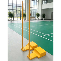 Poteau de filet de badminton professionnel pour entraînement, base de contrepoids durable 140 kg, équipement de gymnase commercial