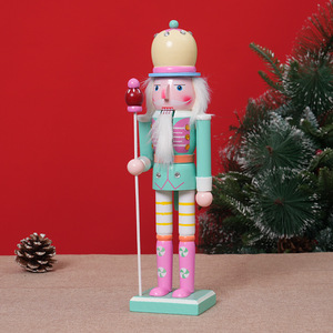 YUELIAN Décoration de Noël 30CM Série Bonbons Soldat Casse-Noisette en Bois Peint à la Main Ornement Décoratif pour la Maison Cadeau de Noël - Product Image 3