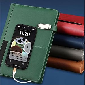 Carnet A5 personnalisé avec logo, Powerbank sans fil 8000 mAh, USB, Cadeau Saint-Valentin, Assurance automobile, Brodé - Product Image 2