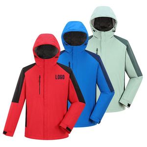 Winter Men's <b>Jackets</b> Soft Shell Canvas Windproof <b>Jacket</b> Zipper Closed Hooded <b>Warm</b> Outdoor Team <b>Waterproof</b> Custom logo <b>Jacket</b> - Product Image 3
