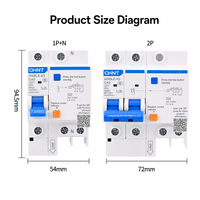 Disjoncteur différentiel CHINT NXBLE-63 NXBLE-63YH RCBO 1P+N 4P 125A AC-DC pour borne de recharge de véhicules électriques