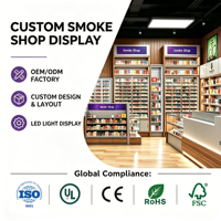 Affichage LED personnalisé pour boutique de tabac |   Aménagements sur mesure pour magasins de tabac OEM/ODM avec certifications de conformité internationales