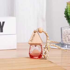 Heart Car Air Freshener Empty <b>Bottle</b> Glass Perfume Dispenser Pendant For Interior Decoration Customizable Logo - Product Image 1