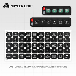 Mới không dây 4/6 băng đảng chuyển đổi bảng điều khiển mỏng <span class=keywords><strong>Led</strong></span> Xe điều khiển ánh sáng mạch hệ thống tiếp sức hộp cho xe offroad Xe UTV ATV SUV - Product Image 3