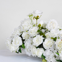 Table de mariage 2 mètres de long scène anniversaire décoration fleur rangée rayonne mariage décoration fleur rangée
