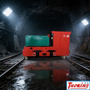 Locomotora eléctrica para minería subterránea <span class=keywords><strong>de</strong></span> 5 toneladas, a batería, para construcción <span class=keywords><strong>de</strong></span> túneles. - Product Image 2
