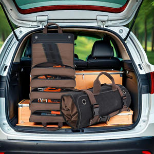 Sac à outils en tissu Oxford à grande capacité, multifonctionnel, à fermeture éclair, de style enroulable, pour la réparation, le rangement, les outils de quincaillerie - Product Image 3