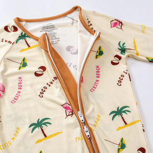 Engepapa Custom Pasgeboren Bamboe Bodysuit Groothandel 0-3 Jaar Oude Zomerprint <span class=keywords><strong>Baby</strong></span> Bamboe Pyjama <span class=keywords><strong>Baby</strong></span> Kleding - Product Image 4