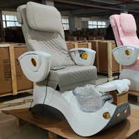 Chaise de bain spa pour les pieds de luxe personnalisée bon marché en gros chaise de massage pédicure rose pour salon de manucure