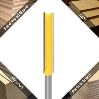 Mata Bor Router Baja Kecepatan Tinggi AlTiN ODM 2 Mata Pisau Panjang 1/2" Shank, Kedalaman Potong 100mm, CNC, Untuk Pembuatan Furnitur Kayu Keras