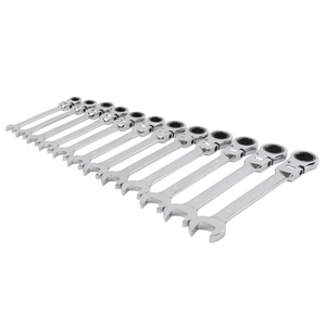 Set di Chiavi Combinate a Cricchetto Flessibili YUHANG in Acciaio al Cromo Vanadio, 72 Denti, 6 Punte, Imperiali/Metriche 8-19mm, 42-45 HRC, Fai-da-Te OEM - Product Image 1