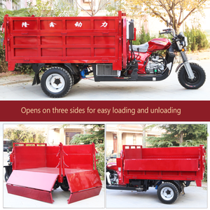 320cc Longxin Engine 5-Wheel Heavy <b>Load</b> Gasoline Motorized Tricycle with Double-<b>Top</b> Tipper for Construction Hauling - Product Image 5