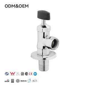 Langsam Öffnendes Kugelventil mit Winkelanschluss, Veredeltes Messing, Chrom-Finish, 20 Jahre Garantie, M1/2*M1/2 Anschluss, PN10 Druckventil - Product Image 1