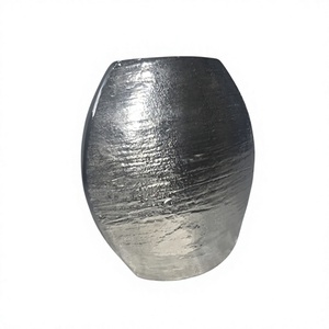 Vase à fleurs en métal au design circulaire moderne, technique de moulage à la main, décoration de table, dernières nouveautés en vases, artisanat en métal, articles de décoration intérieure - Product Image 1