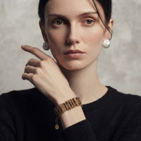 Bracelet tissé en pierre naturelle œil de tigre de haute qualité, fait main, perles bohèmes, cristal, acier inoxydable, bijoux OEM/ODM