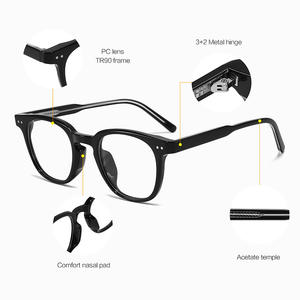 Montures de lunettes ovales en acétate Conchen, monture complète, anti-UV, pour femmes, verres simples, tendance, pour un usage quotidien - Product Image 3