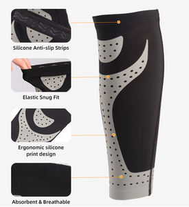Manchons de compression pour mollets Hommes Femmes - Manchon de compression léger en polyester pour jambes, chaussettes sans pied - Protection contre les périostites tibiales - Product Image 2