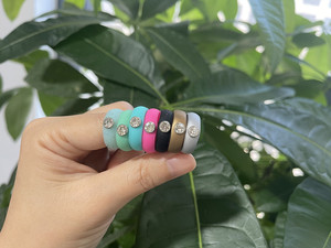 <strong>Silicone</strong> Women's Gemstone <strong>Ring</strong> Engagement Diamond <strong>Silicone</strong> Wedding <strong>Ring</strong> With <strong>Customized</strong> Color&amp;Logo - Product Image 4