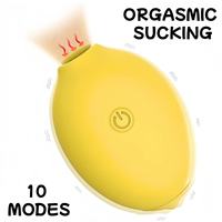 Zitronenförmiger Klitoris-Saugvibrator Erotikspielzeug Anal- und Brustwarzen-Stimulator 10 Saug- und Vibrationsmodi für Frauen und Paare